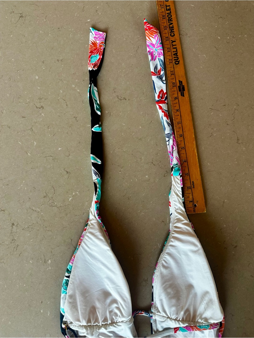 Trina Turk Floral Tropical Halter One-Piece Swimsuit Cutout Gold Hardware XS 2 - Picture 7 of 11